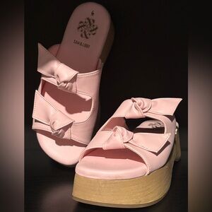 Sam & Libby Light Pink Bow Mules